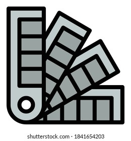 Camera color palette icon. Outline camera color palette vector icon for web design isolated on white background