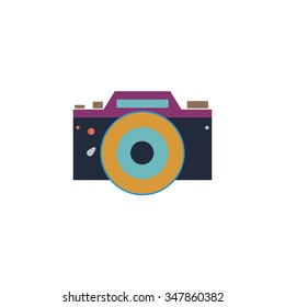 Camera Color Vector Icon On White Stock Vector (Royalty Free) 347860382 ...