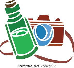 Camera Color Vector, Print, Illustration