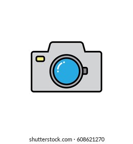 Camera colored outline icon