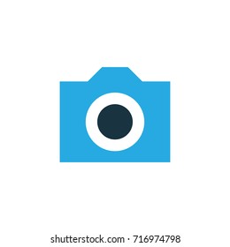 Camera Colorful Icon Symbol. Premium Quality Isolated Photo Element In Trendy Style.