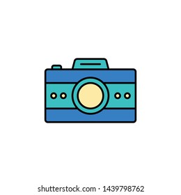 Camera Colorful Icon Vector Illustration Eps