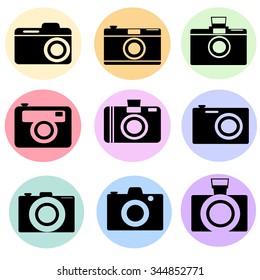 camera in colorful icons