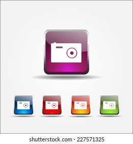Camera Colorful Vector Icon Design