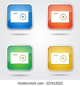 Camera Colorful Vector Icon Design
