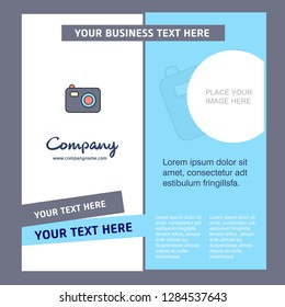 Camera Company Brochure Template. Vector Busienss Template