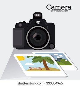 camera concept with gadget icon design, vector illustration 10 eps graphic.