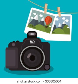 camera concept with gadget icon design, vector illustration 10 eps graphic.