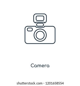 Camera concept line icon. Linear Camera concept outline symbol design. This simple element illustration can be used for web and mobile UI/UX.