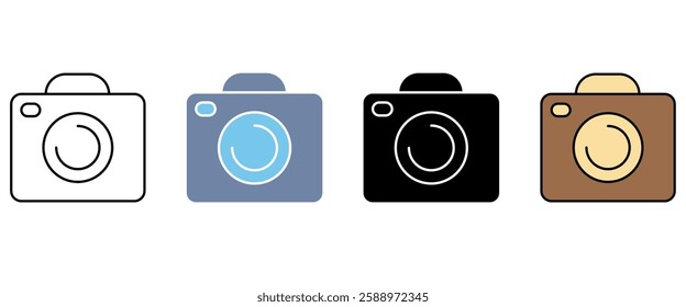 camera concept line icon. Simple element illustration. camera concept outline symbol design.