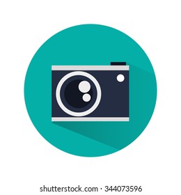 Camera concept with technology design, vector illustration 10 eps graphic.