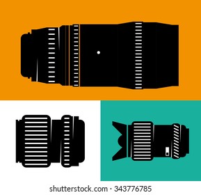 Camera concept and technology icons design, vector illustration 10 eps graphic.