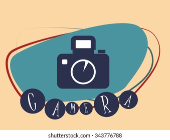Camera concept and technology icons design, vector illustration 10 eps graphic.