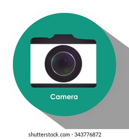 Camera concept and technology icons design, vector illustration 10 eps graphic.