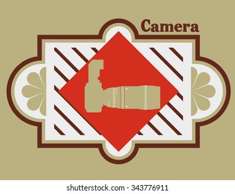 Camera concept and technology icons design, vector illustration 10 eps graphic.
