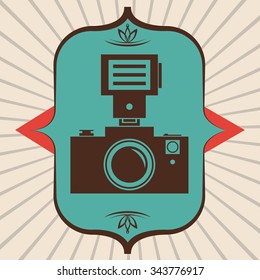 Camera concept and technology icons design, vector illustration 10 eps graphic.
