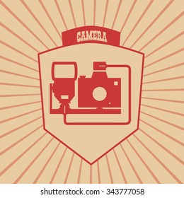 Camera concept and technology icons design, vector illustration 10 eps graphic.