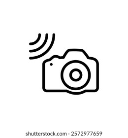 Camera connect icon flat editable icon mark