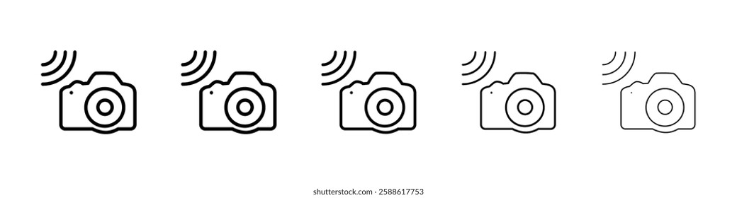 Camera connect icon Vector logo sign