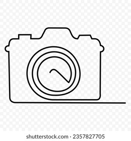 camera, continuous one line drawing