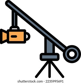 Camera Crane Vector Icon which is suitable for commercial work and easily modify or edit it
