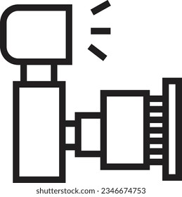 Icono de contorno digital de cámara creativa
