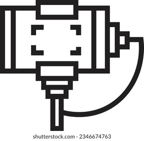 Camera Creative Digital Outline Icon