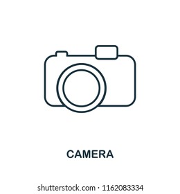 Camera creative icon. Simple element illustration. Camera icon symbol design from travel collection. Can be used for web, mobile and print. web design, apps, software, print.