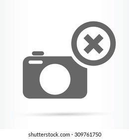 camera delete image symbol icon web vector illustration