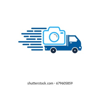 Camera Delivery Icon Logo Design Element