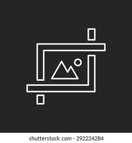camera depth of field line icon