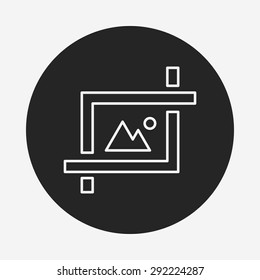 camera depth of field line icon