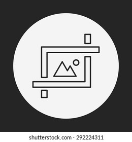 camera depth of field line icon