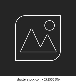 camera depth of field line icon