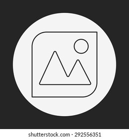 camera depth of field line icon