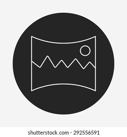 camera depth of field line icon