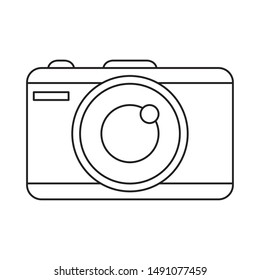 Camera design, Device gadget technology photography equipment digital and photo theme Vector illustration