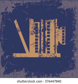 Camera design on old paper background,vector