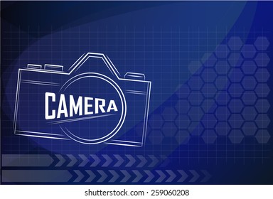 camera design on technology background ,vector illustration.