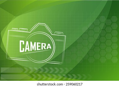 camera design on technology background ,vector illustration.