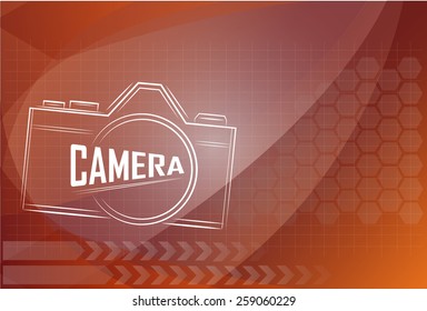 camera design on technology background ,vector illustration.