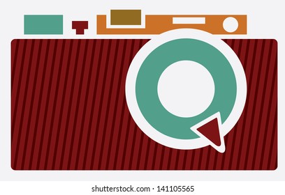 camera design over white background vector illustration