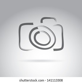 camera design over white background vector illustration