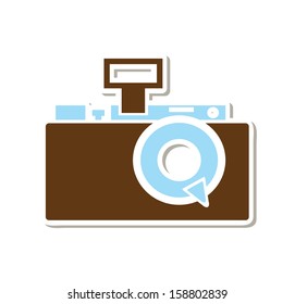 camera design over white background vector illustration    