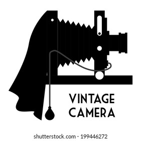 Camera design over white background, vector illustration