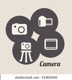 camera design over white background vector illustration