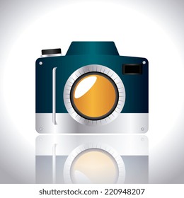 Camera design over white background, vector illustration