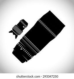 Camera design over white background, vector illustration