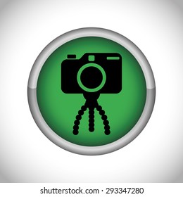 Camera design over white background, vector illustration