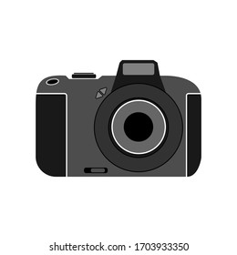 Camera design vector isolated white